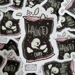Haunted Chips Ghost Sticker
