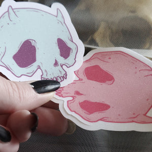 Pastel Devil Skull Sticker