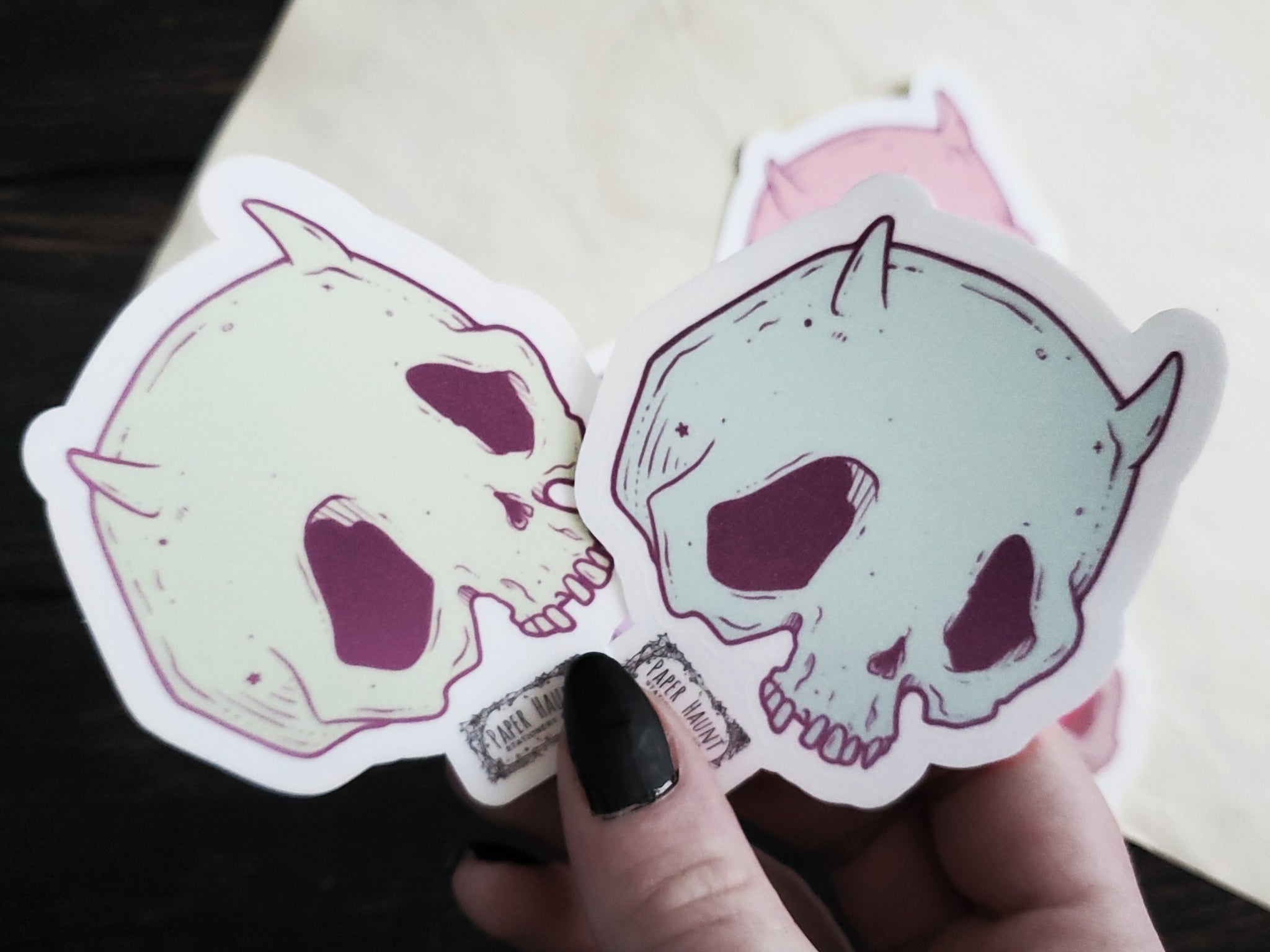 Pastel Devil Skull Sticker
