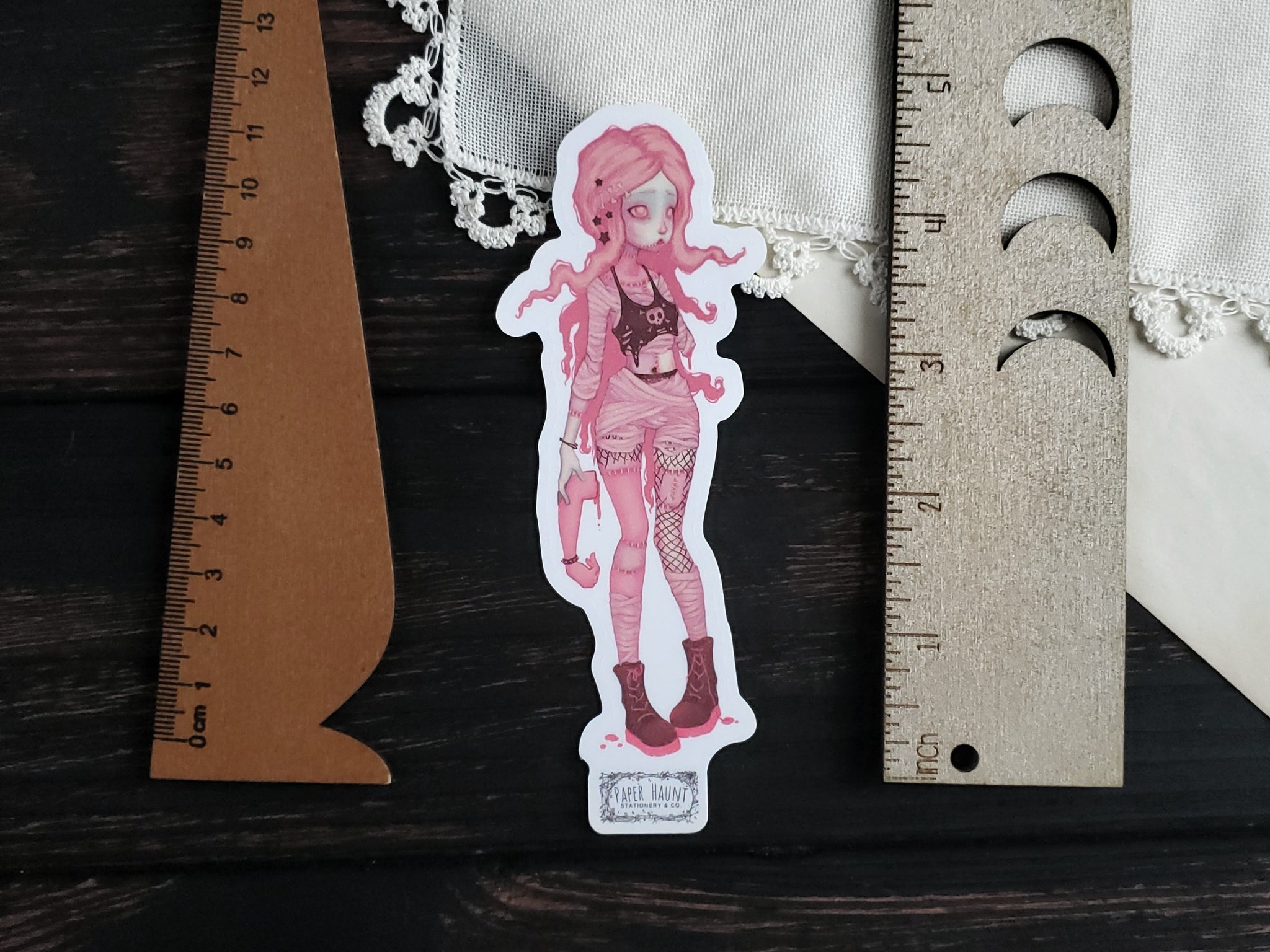 Pink Zombie girl STICKER