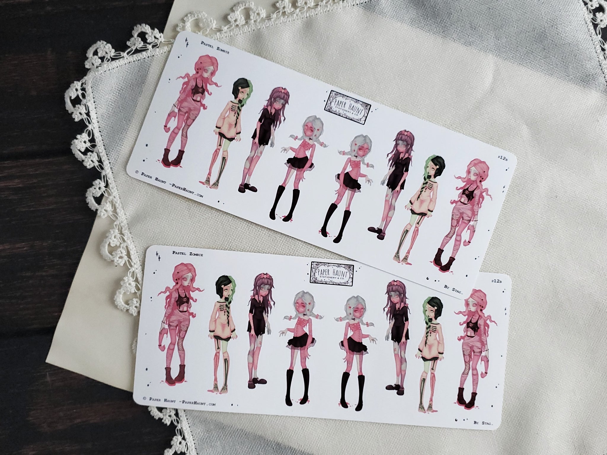 Zombie Girl sticker sheet