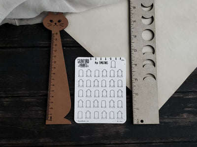Mini Tombstone & Number STICKER sheets