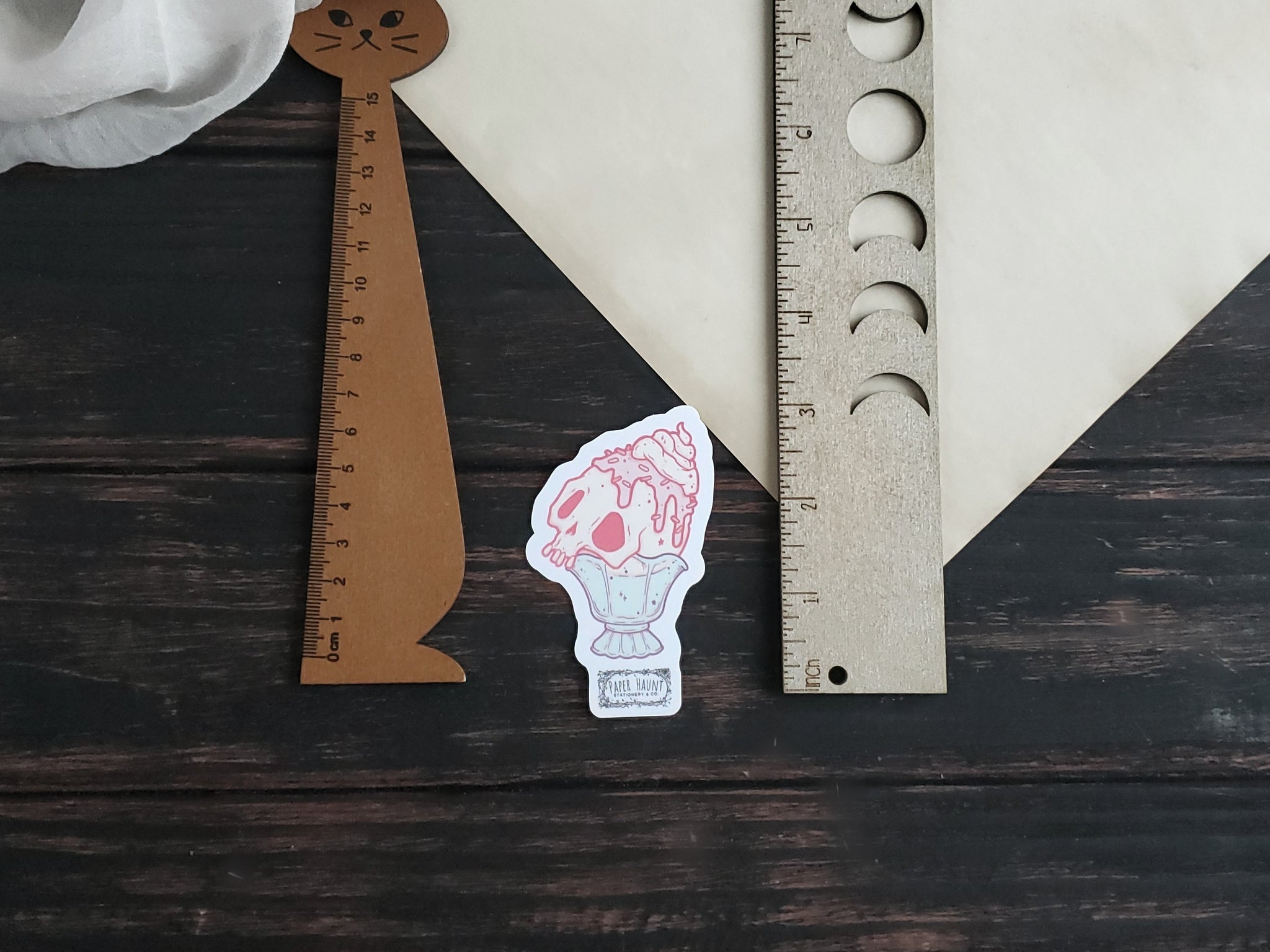 Ice Cream Skull Sticker