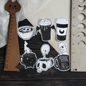 Spooky Brew Coffee STICKER pack