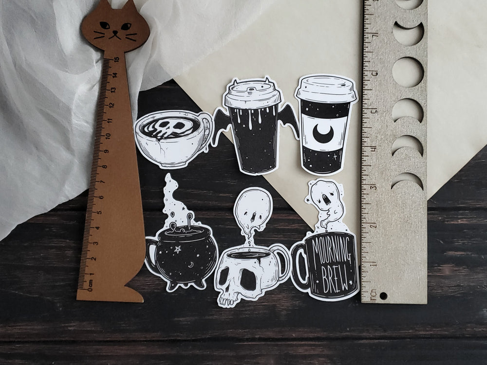 Spooky Brew Coffee STICKER pack