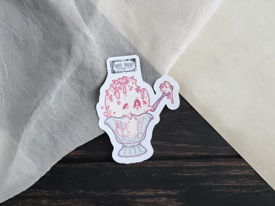Ice Cream Ghost Sundae Sticker