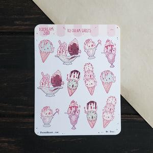 Ice Cream Ghost STICKER sheet