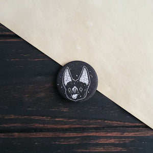 Vampire bat pin button badge - Happy Bat