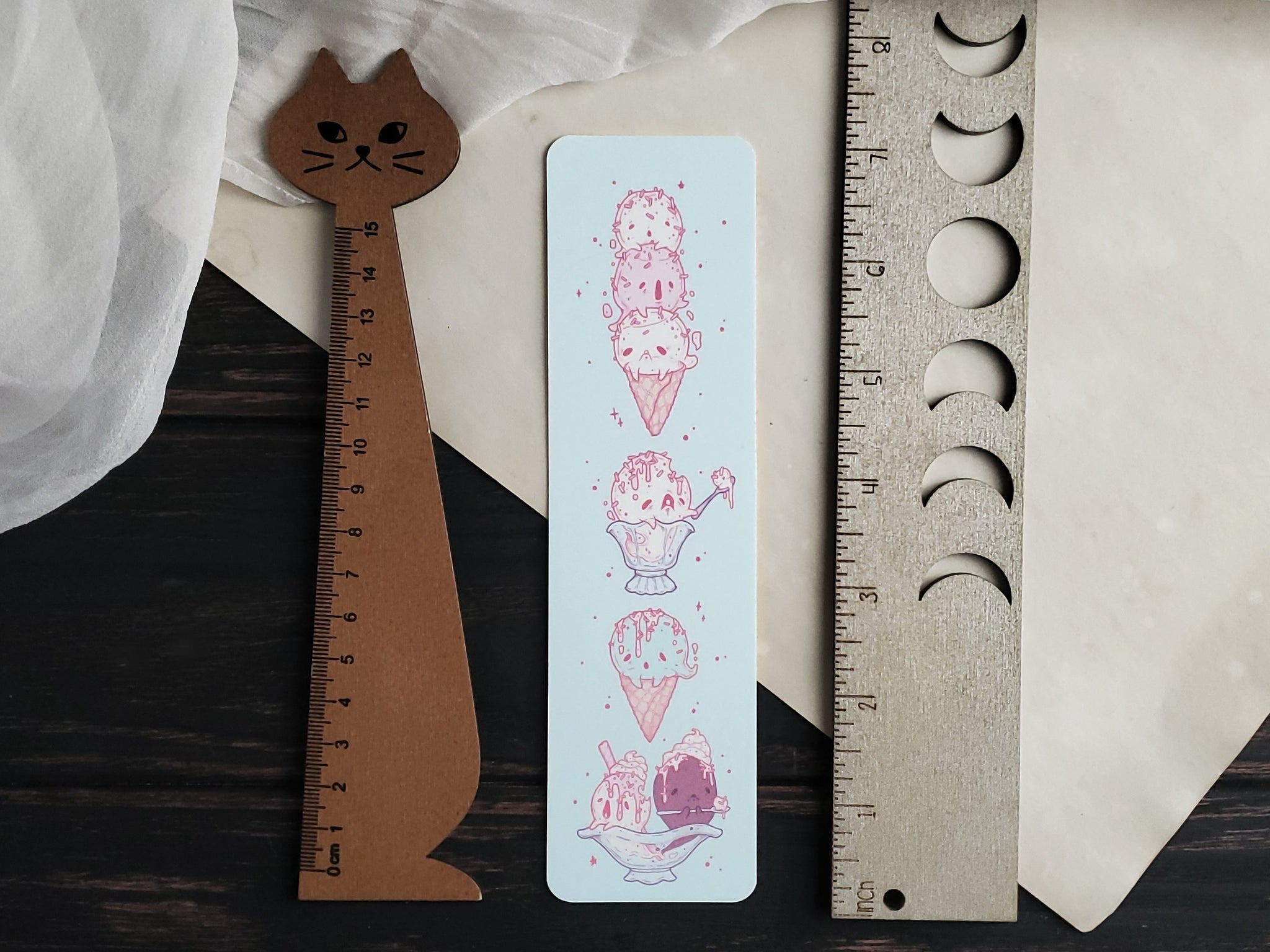Ice Cream Ghost Bookmark