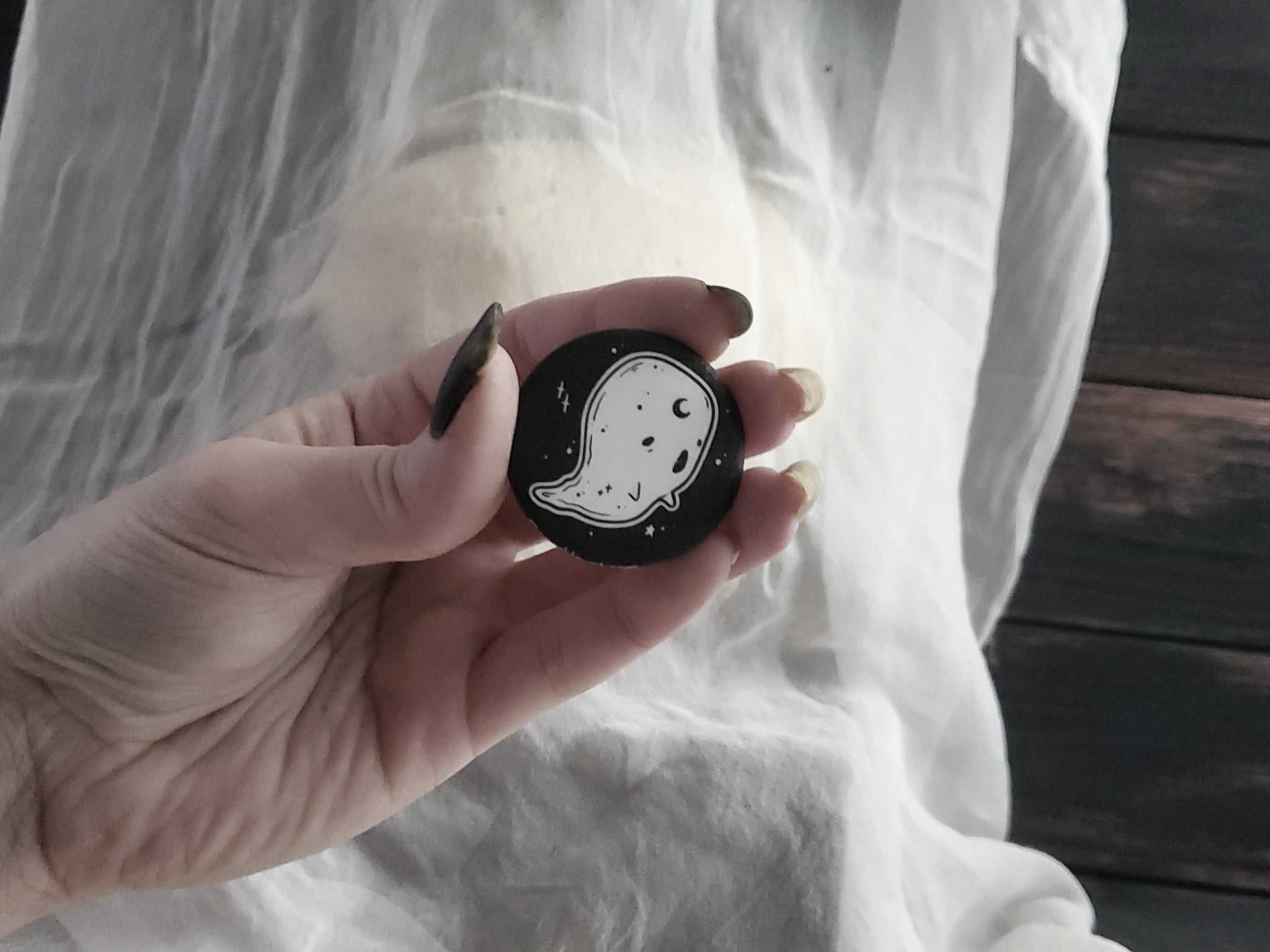 Moon Ghost pin