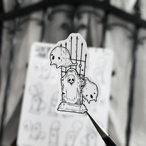 Ghost and Tombstone STICKER sheet