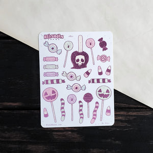 Pastel Halloween Candy STICKER sheet