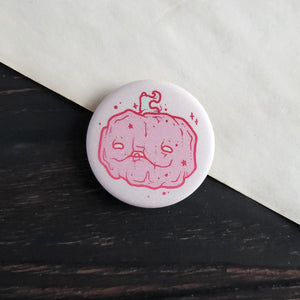 Jack-o-lantern pin badge