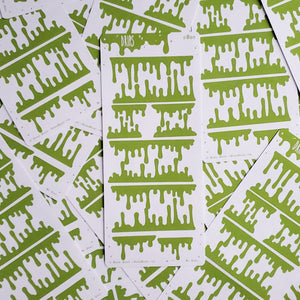 Slime Green Drip sticker sheet
