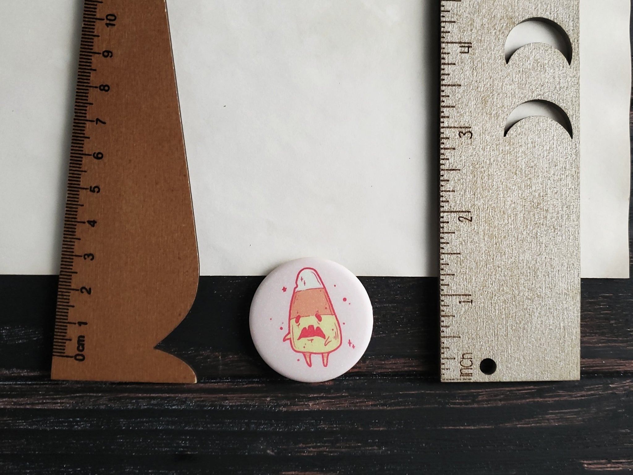 Candy Corn Creep pin badge