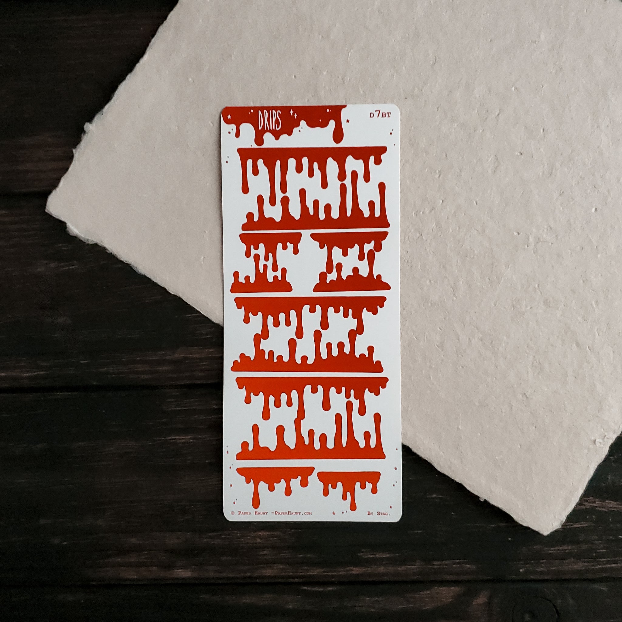 Blood Red Drip sticker sheet