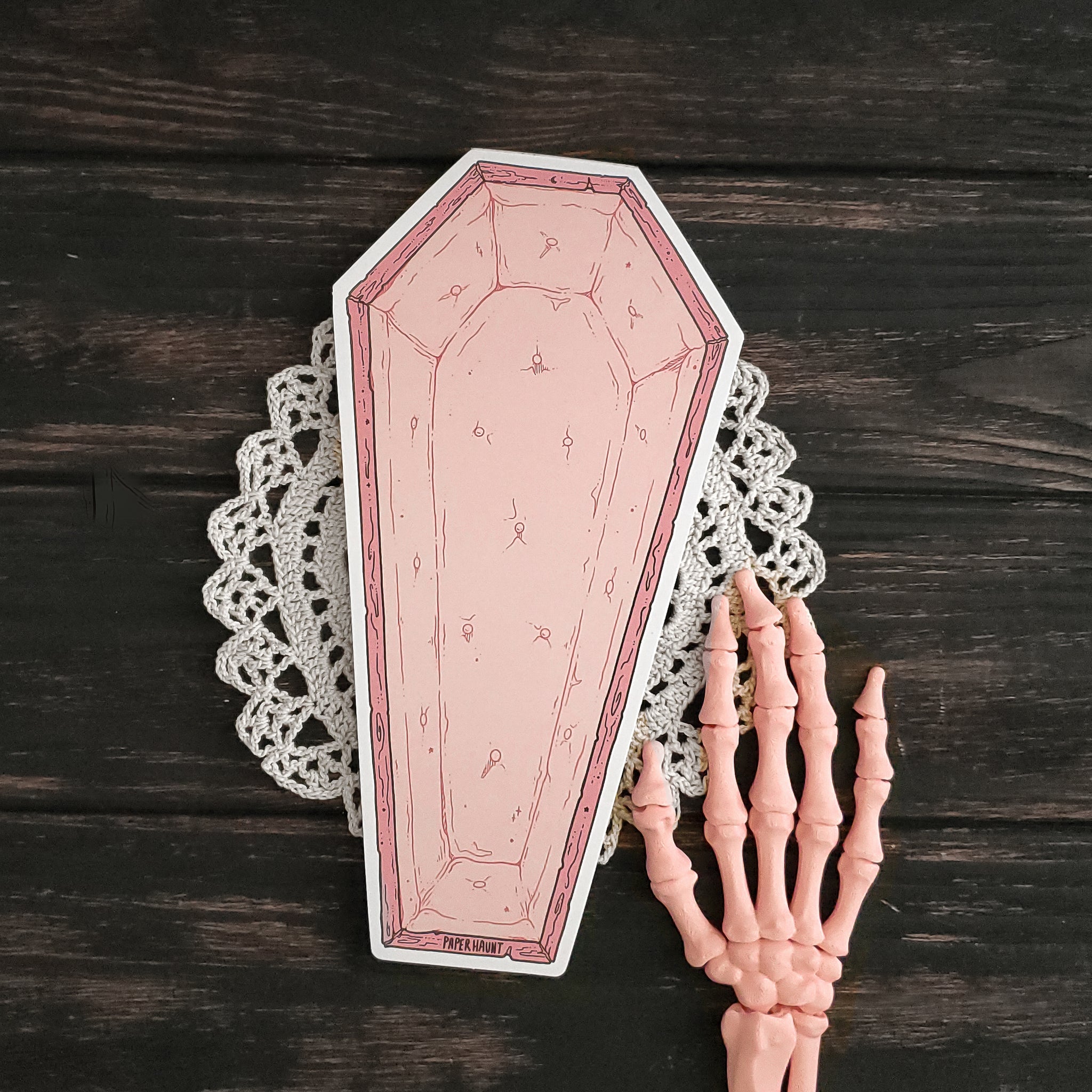 Pink Coffin Notepad