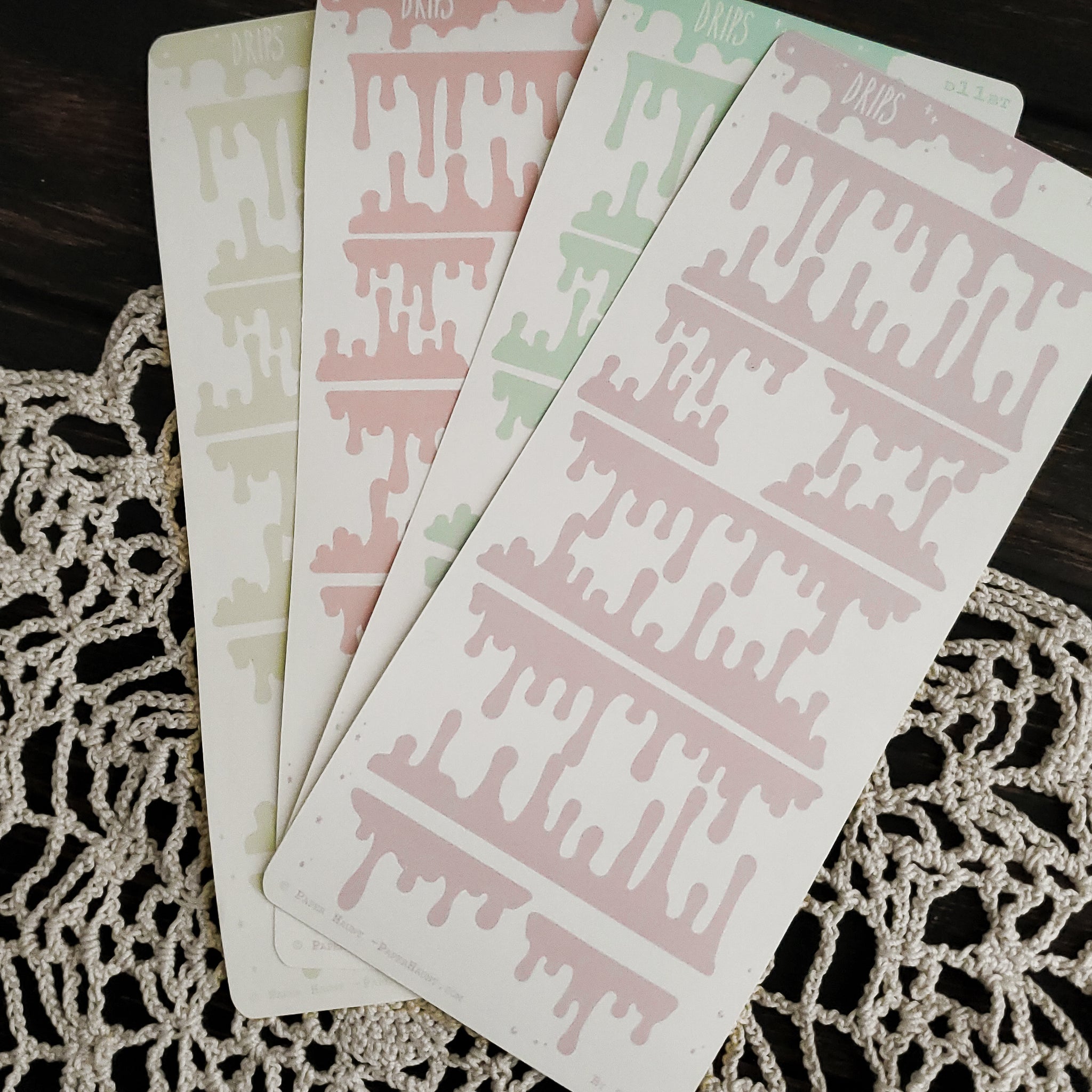 Pastel Drip sticker sheets