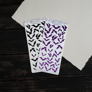 Purple and Black bat sticker sheet