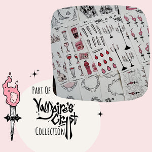 Vampire's Crypt Tape Planner STICKERS sheet