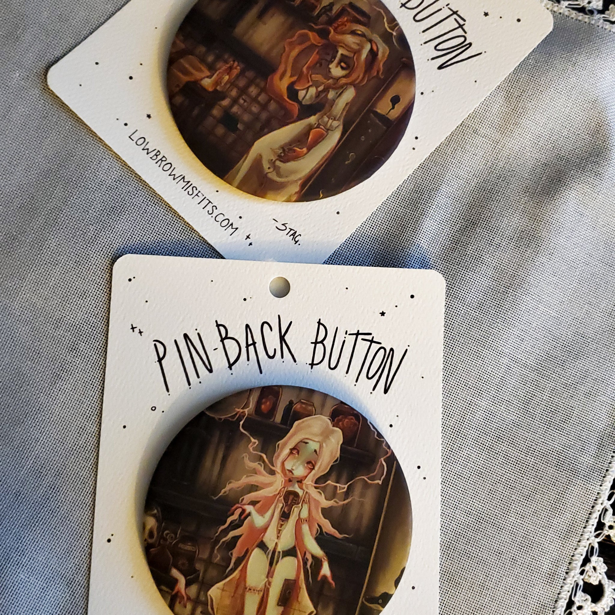 The Reanimator and Reanimated large pin back button