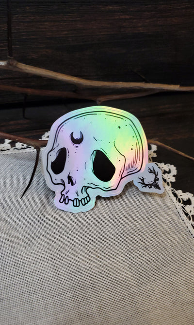 Skull Holo Sticker