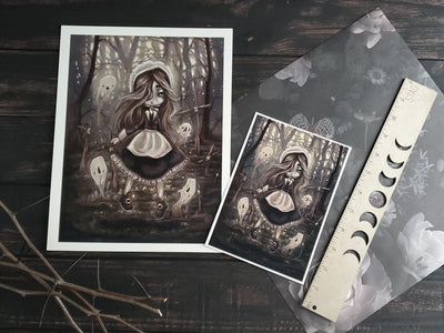 Among the Sticks- Gothic Ghost Print