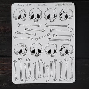 Skull and Bone STICKER sheet