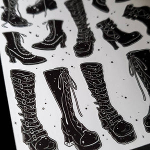 Goth Boots sticker sheet