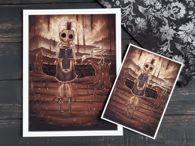 The carrion - gas mask art Print