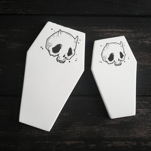 Coffin Devil skull memo Notepad