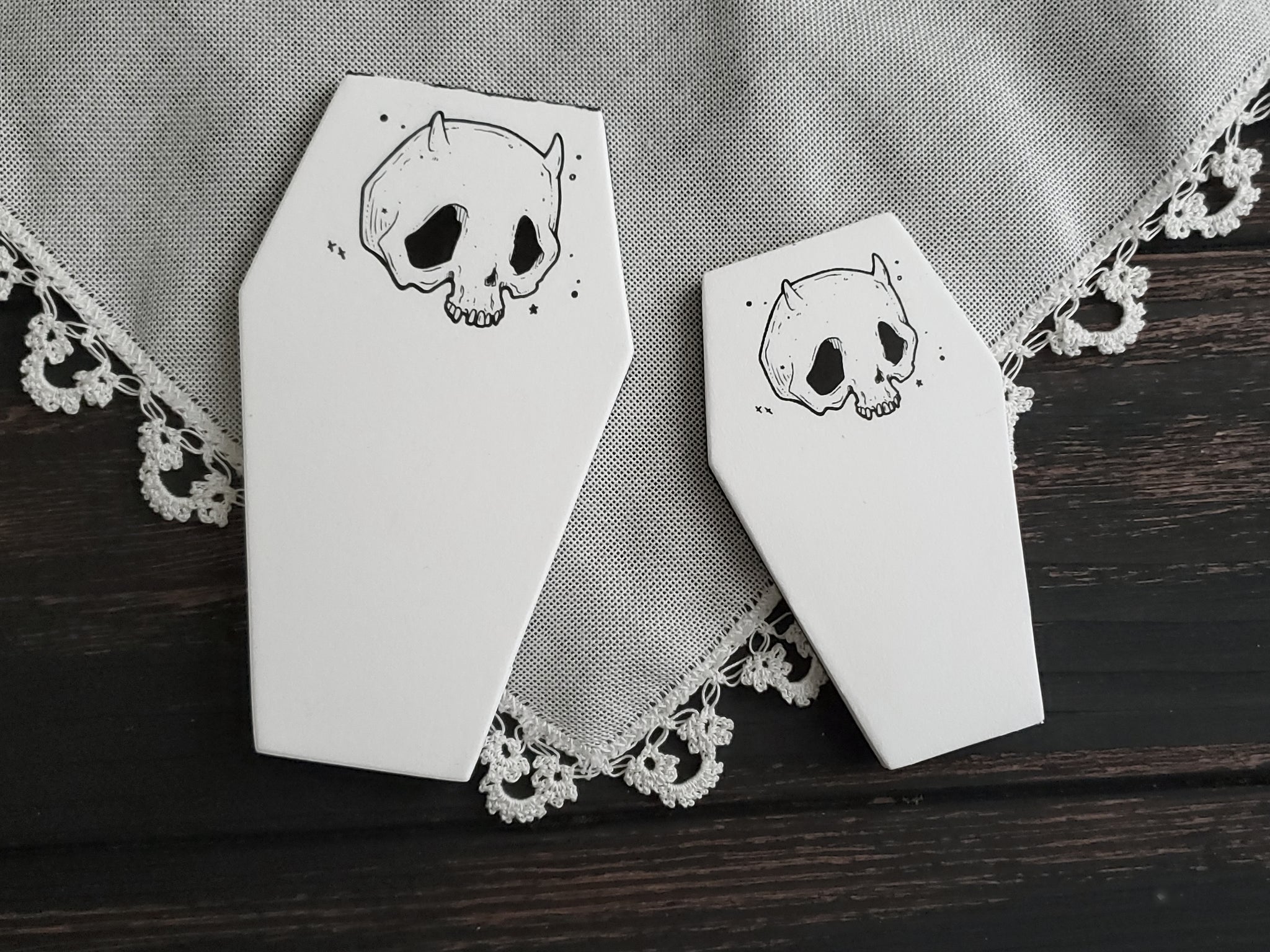 Coffin Devil skull memo Notepad