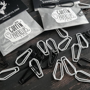 Coffin paperclips- Black and White