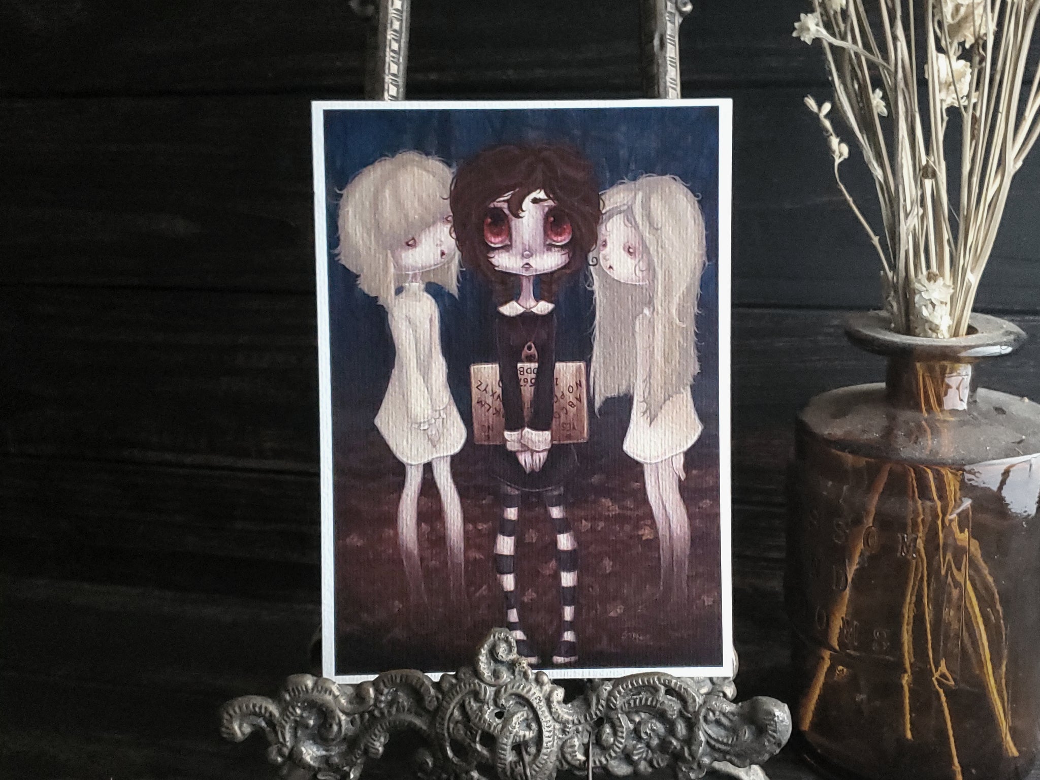 Consorting With the Dead- Gothic Spirit Board Print