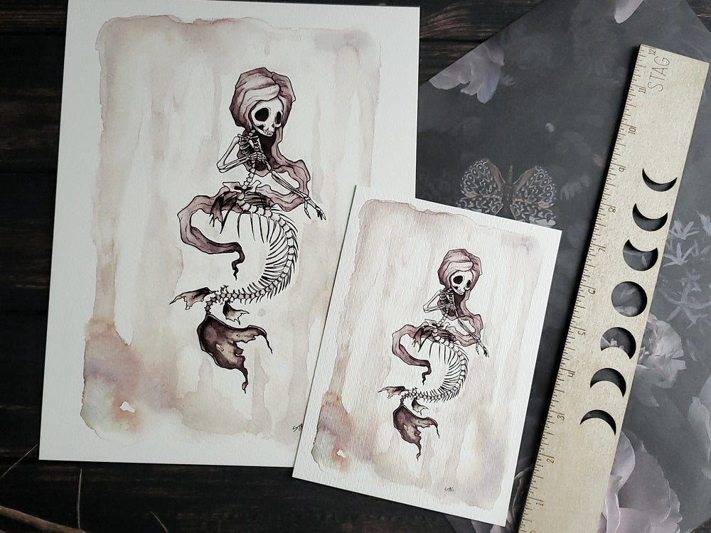 Fishbones Mermaid skeleton- Print set