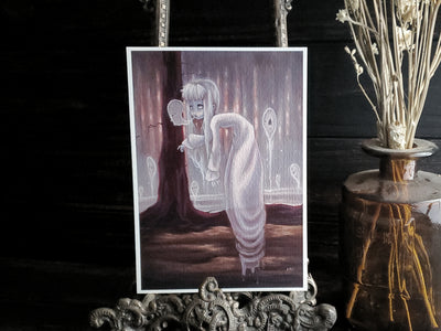 The Haunter lowbrow gothic ghost print