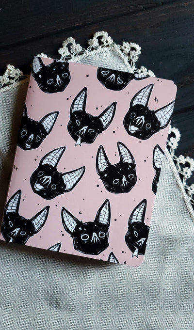 Bat note book pink