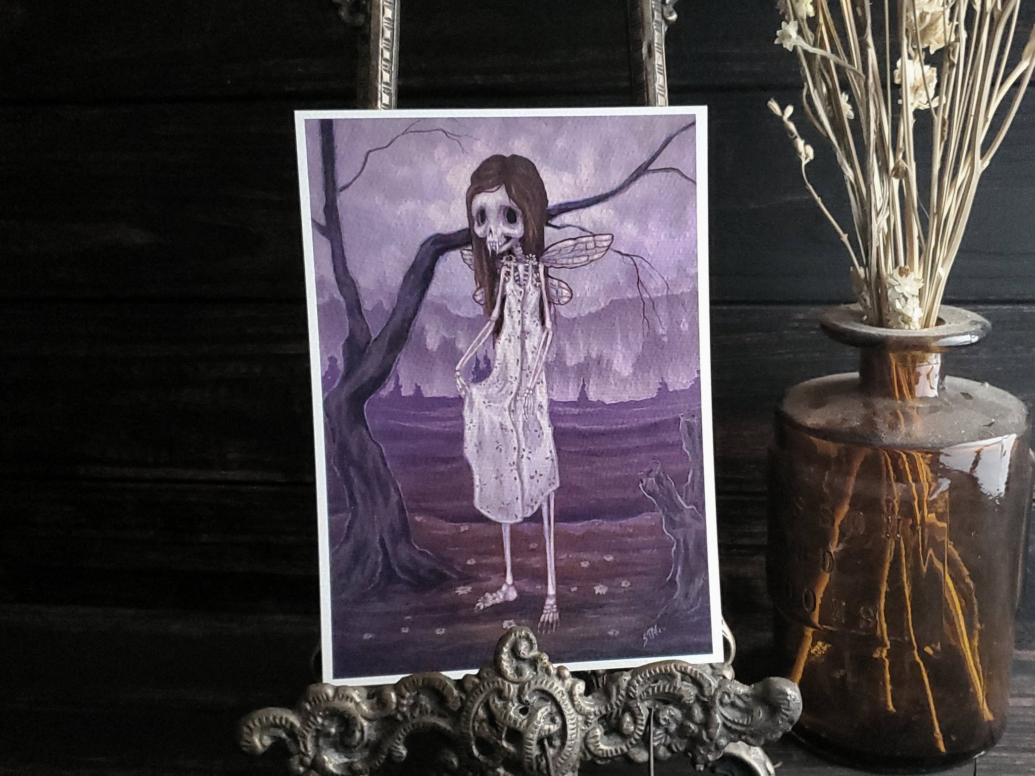 Daisy Bones - skeleton fairy art print