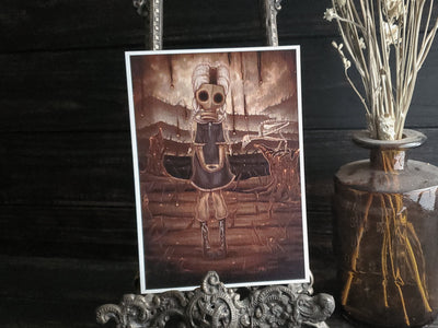 The Carrion- gas mask art print