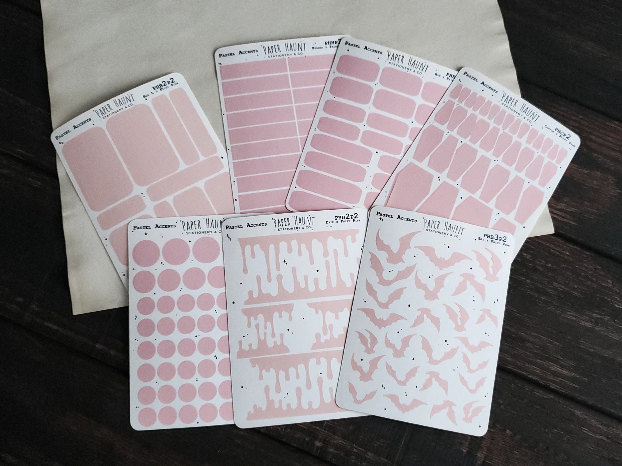 Pastel Pink sticker sheet