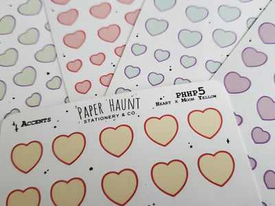 Pastel Heart sticker sheet