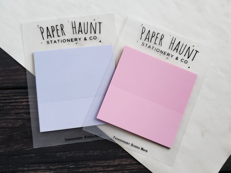 Pink & Purple Transparent STICKY Notes