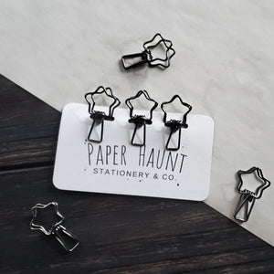 Star Binder clip set paperclips