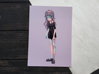 Pastel Zombie girl Art print SET