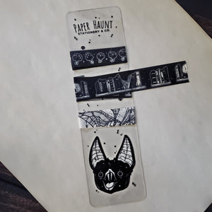Vampire Bat Washi card Bookmark