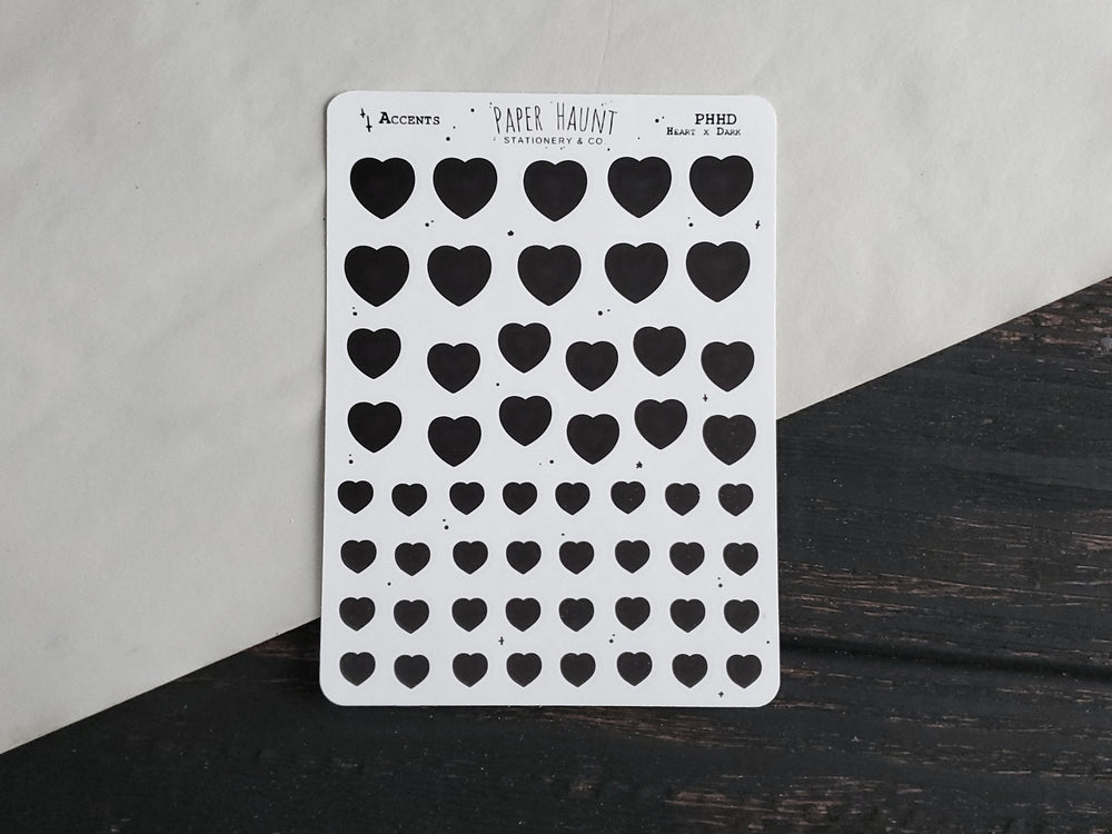 Black Heart sticker sheet