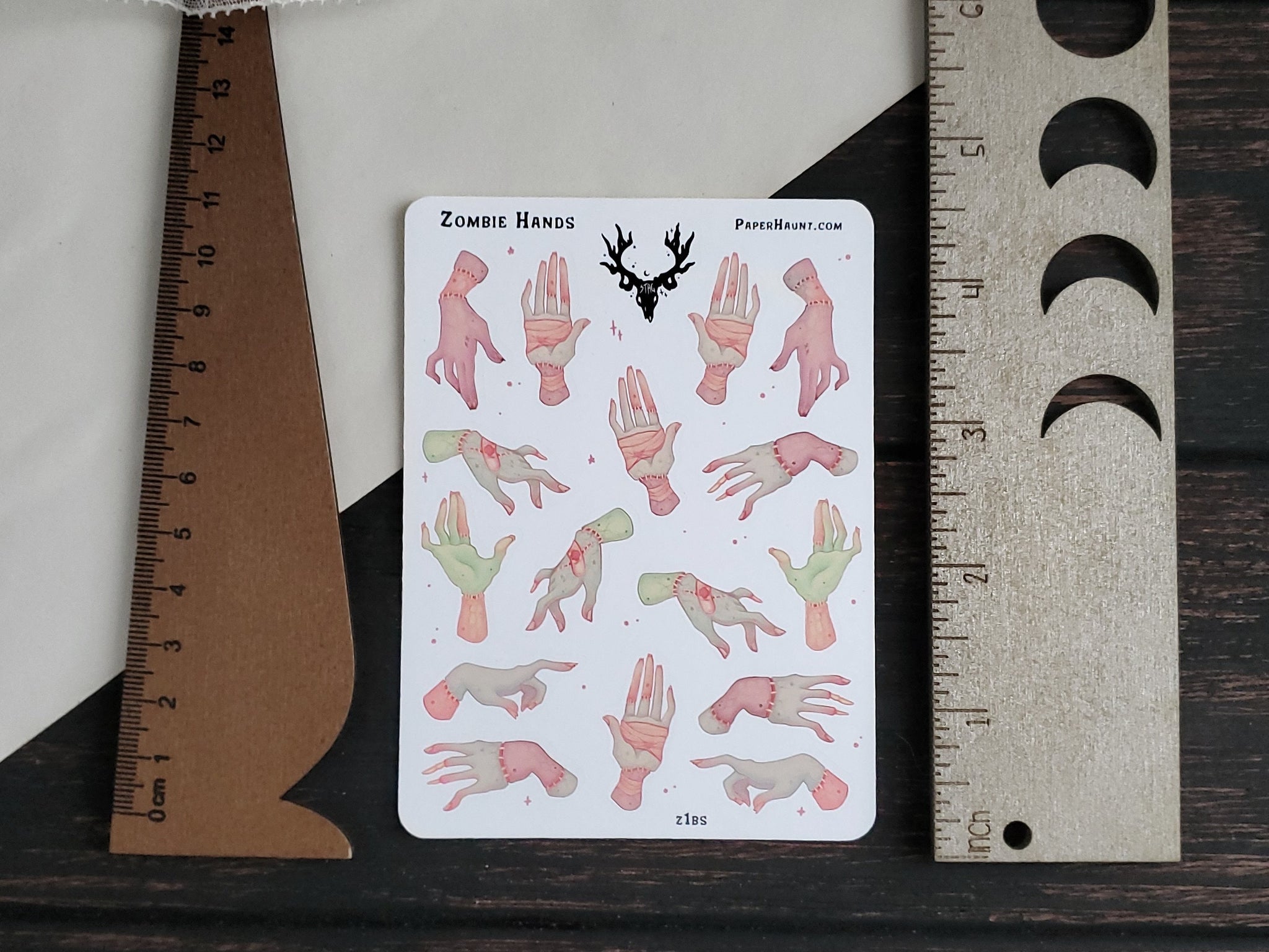 Zombie Hands sticker sheet