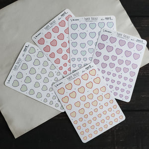 Pastel Heart sticker sheet