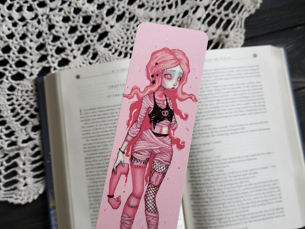 Pink Zombie Bookmark