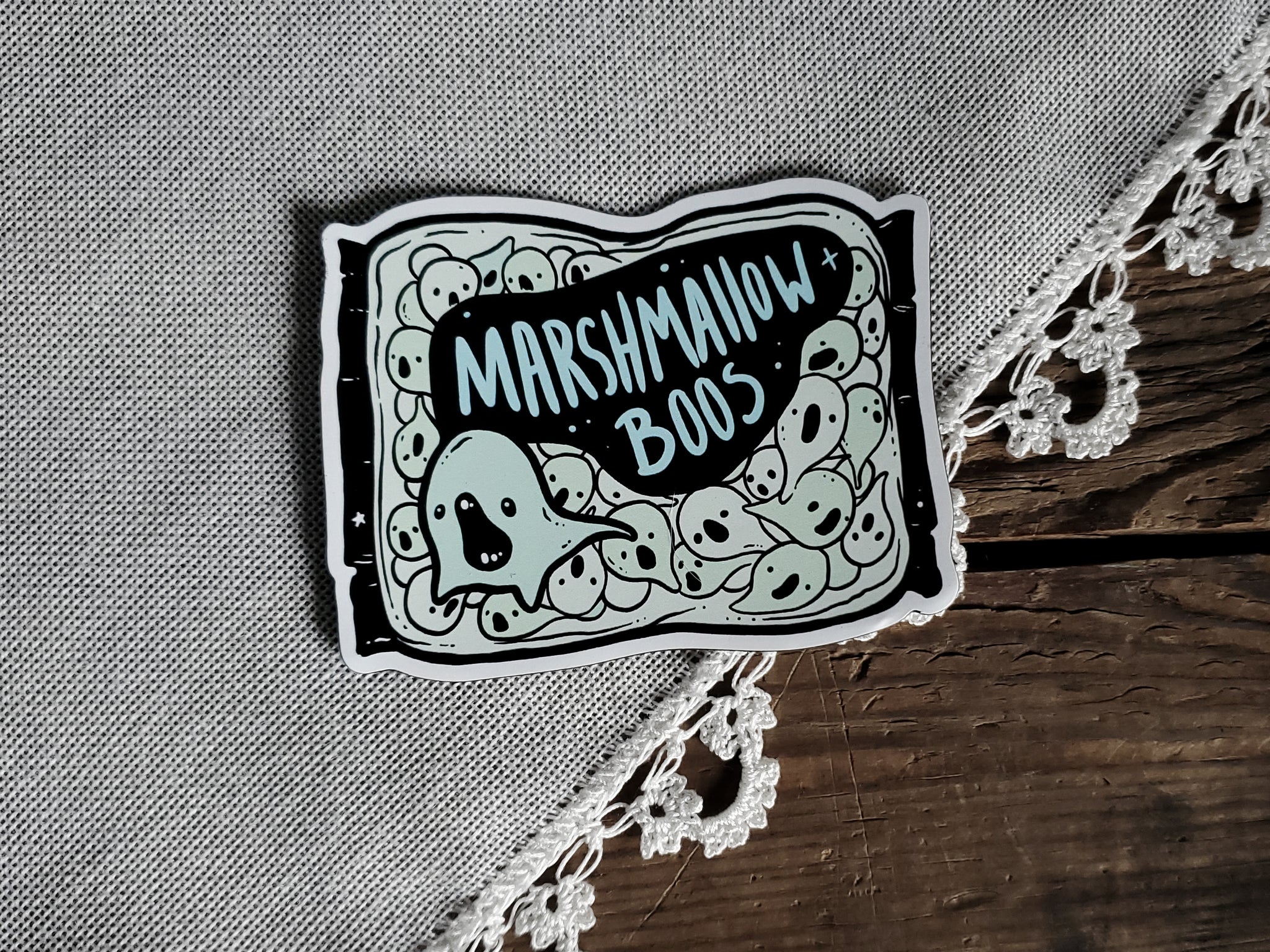 Marshmallow Boos Magnet